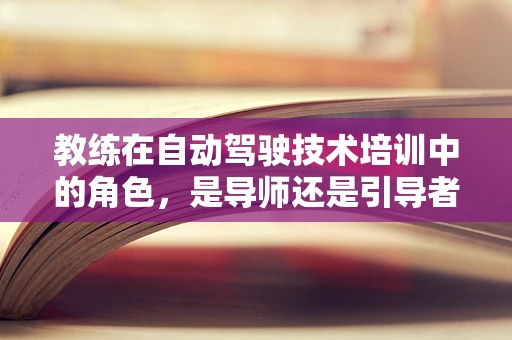 教练在自动驾驶技术培训中的角色，是导师还是引导者？