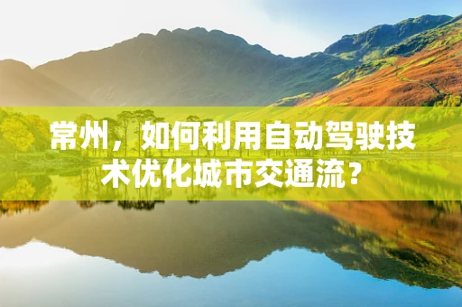 常州，如何利用自动驾驶技术优化城市交通流？