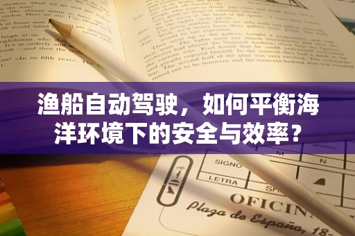 渔船自动驾驶，如何平衡海洋环境下的安全与效率？