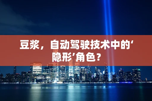 豆浆，自动驾驶技术中的‘隐形’角色？