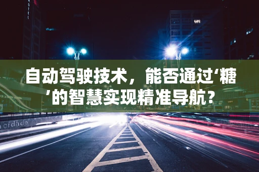 自动驾驶技术，能否通过‘糖’的智慧实现精准导航？